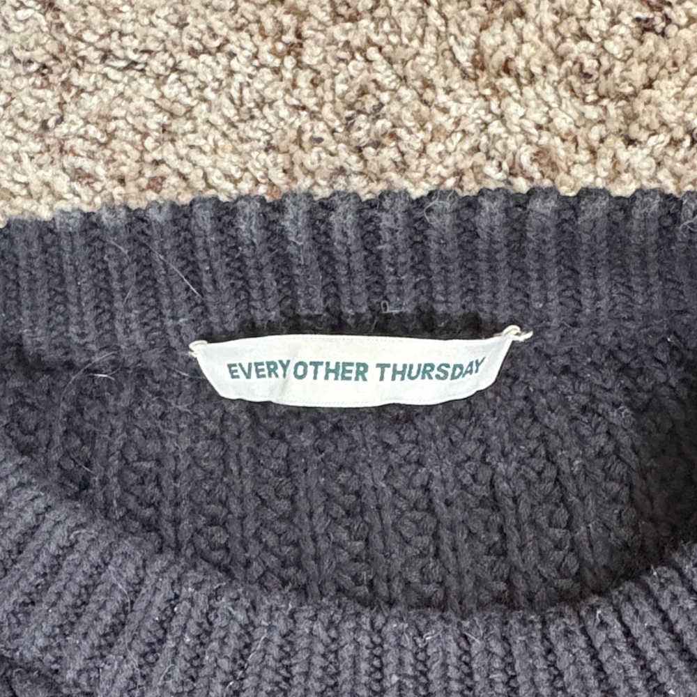 Men’s Crewneck Cotton Knit Sweater - Every Other Thursday - Picture 4 of 6